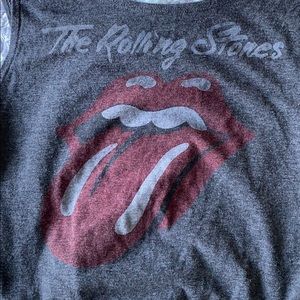 ⭐️⭐️ Rolling Stones forever21 gray small bodysuit
